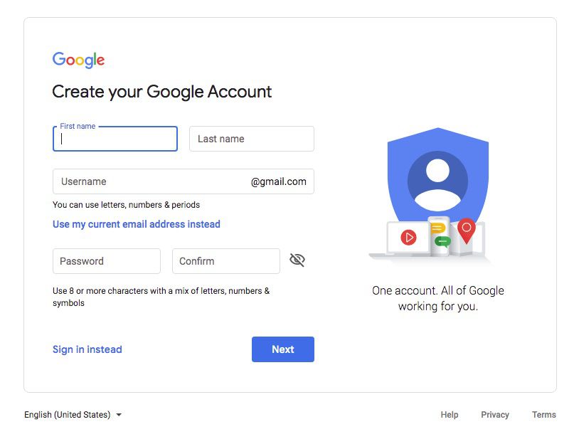 Create a Google Account
