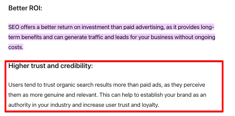 SEO has better ROI compared to paid ads for traditional brands